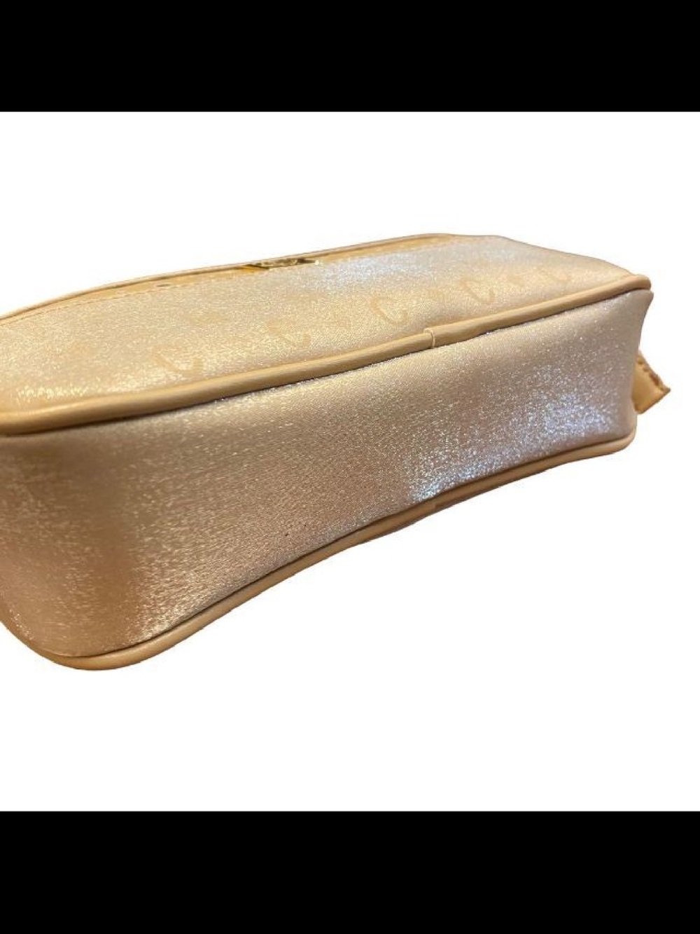 MCM Gold Cosmetic Pouch Gift Set Scarf Mirror Box Vintage - Picture 3 of 7